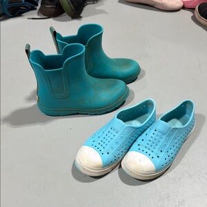 Kids Blue Slip-On and Boot Set